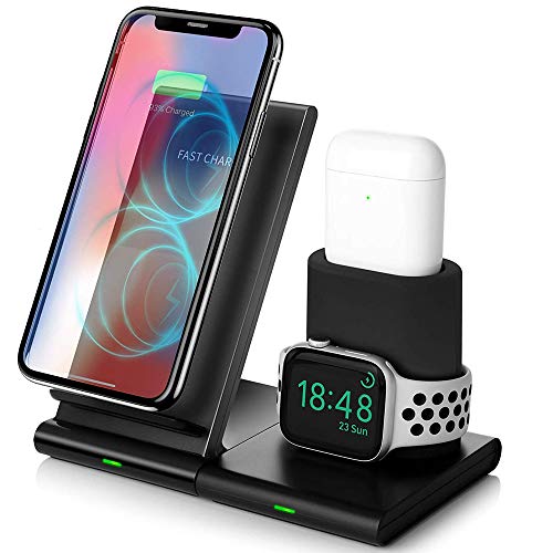 Mmobielmmobiel 3 In 1 Wireless Charger Magnetic Design Nightstand Compatible With Apple Watch 5 4 3 2 Airpods Iphone 11 11 Pro Max Xr Xs X 8 Samsung S10 S9 Note 10 9 Qi 7 5w 10w Fast Charging Station Dailymail