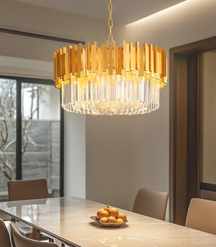 cenozo 24" Large Crystal Chandelier Dining Room 1 Tiers Light