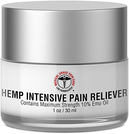 Hemp Cream for Pain Relief - SkinPro Medical Grade Skin Care - Contains Maximum Strength 10% Emu Oil for Potent, Fast-Acting Results