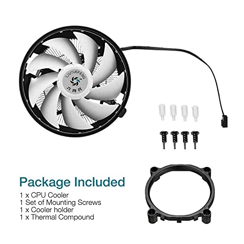 Connectors 3 Pin 120mm Computer Case Fan Silent 120mm Fan CPU LED Air Cooling Cooler RGB Quiet PC Cooler Fan Case Fans 12V DC for AMD Intel - (CN, Cable Length: 0.2m, Color: 01)