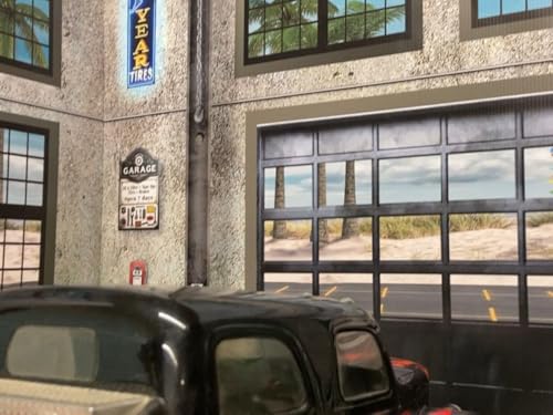 Generic 1/10 Scale RC Scale Garage Walls/Diorama/backdrop - 4pc WALL DECAL KIT - for R/C Crawler, Cars trucks - Tide & Torque Garage