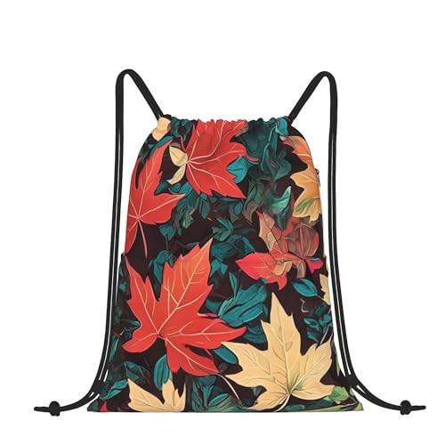 Drawstring backpack, sports gym bag with zippered side pockets foldable for sports, shopping, gym, traveling