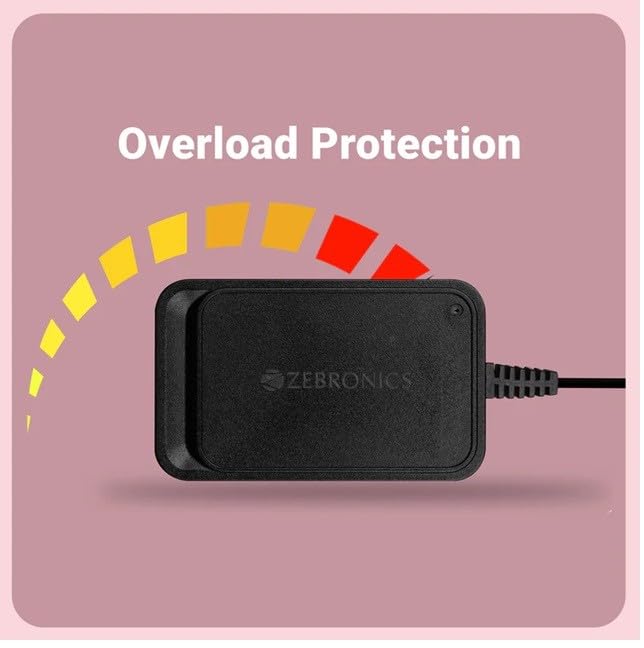 Image of Zebronics PA122A Power Adapter, 12V DC, 24W, DC5525 Barrel Pin, Overload Protection, Compact Design for CCTV DVR /NVR