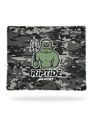 Riptide Armory Gun Cleaning Mat - Easy to Clean, Non-Slip Gun Cleaning Mat - Durable, Premium Neoprene Gun Cleaning Accessory Will Not Harm Firearm Surfaces - Veteran Owned (Pistol, 19.5 x 15.5 in.)