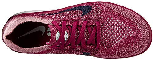 Nike Tênis de corrida unissex infantil Free RN (criança grande), 6,5 EUA, Vermelho framboesa/branco/