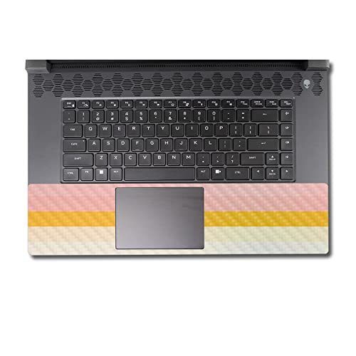 Image of MightySkins Carbon Fiber Skin Compatible with Alienware M17 R5 (2022) Full Wrap Kit - Horizon Stripes | Protective, Durable Textured Carbon Fiber Finish | Easy to Apply | Made in The USA