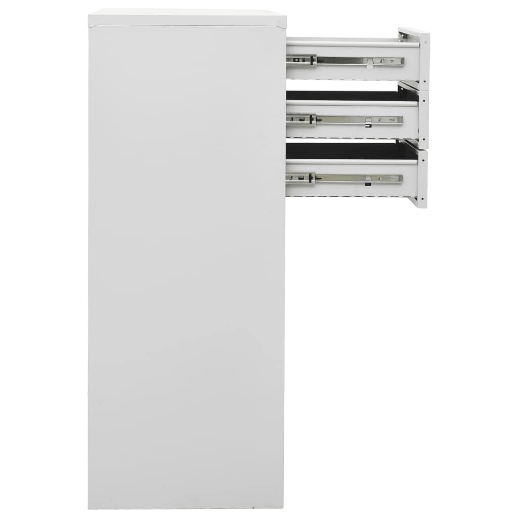 vidaXL Armadio per Ufficio Grigio Chiaro 90x40x102 cm in Acciaio