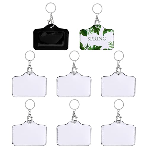 Porte-cartes de travail AUEAR en cuir avec porte-clés pour entreprise, lot de 8 pièces