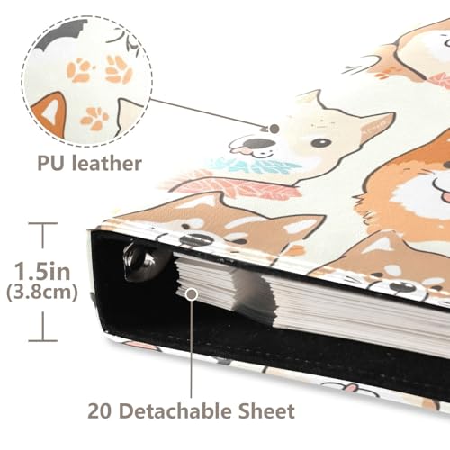 Álbum de Fotos Autoadhesivo DIY Scrapbook Álbum con Perros Dibujos Animados Cuatro Anillados 40 Páginas 8x10 para Recuerdos miniatura 4