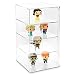 Mooca Acrylic Lockable Showcase Display Stand with 3 Removable Shelves, Comes with a Lock & Key