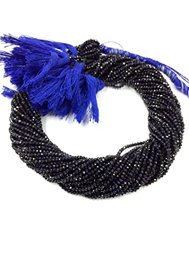 Saphir bleu naturel 2mm fabrication bijoux collier bracelet perles