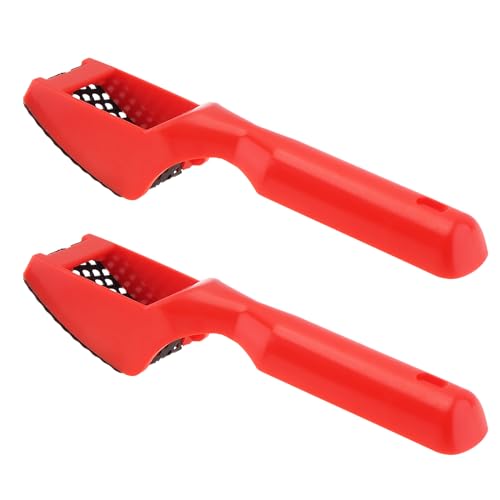 Omninmo 2pcs Surform Shaver, Hand-Length Mini File with Tooth Mill, Second-Cut Razor, Red