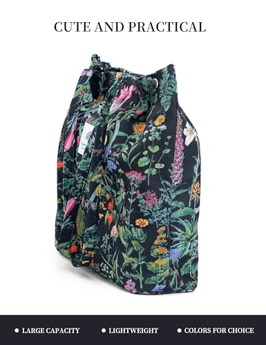 Image of TOPASION Cute Corduroy Tote Bag Canvas Shoulder Handbags for Women Travel Shopping