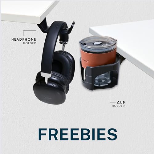 Image of Dual Motor - 120x75cm (25mm Frosty White Top & Frame) Electric Height Adjustable Desk, 3-Stage Lift, Cup & Headphone Holder, Anti Collision Safety | 2-Year Warranty
