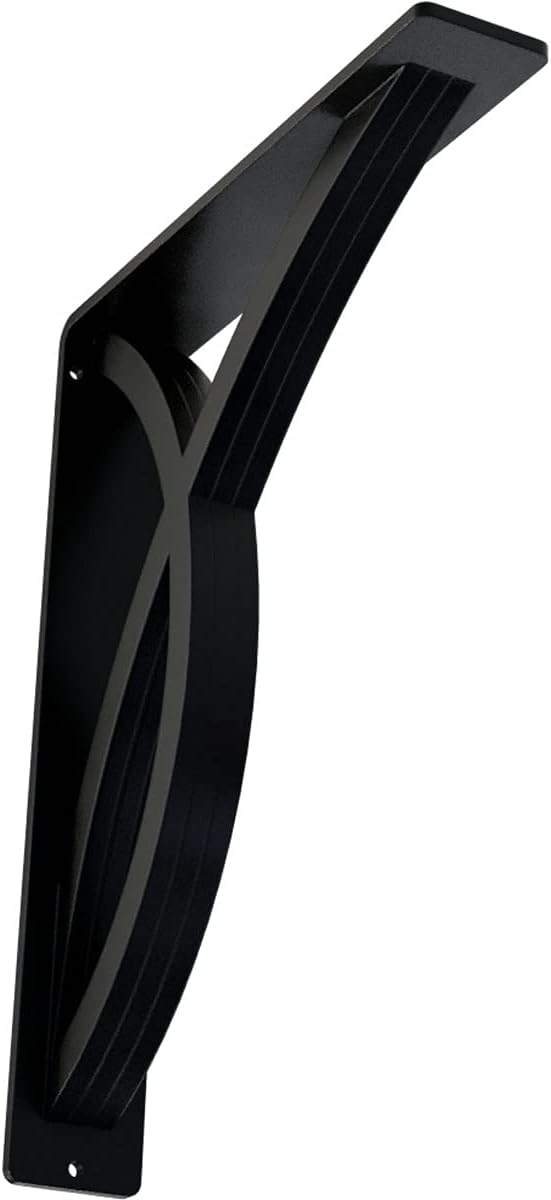 Ekena Millwork BKTM02X10X12TMI 2" W x 10" D x 12" H Miller Wrought Iron Bracket (Triple Center Brace)