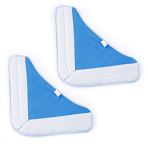 SIMBR 2 Pack Steam Cleaner Replacement Microfiber Pads, Ultra-Absorbent Triangle Replacement Mop Pads (Suitable NV286 Steam Cleaner with 18 Accessories)