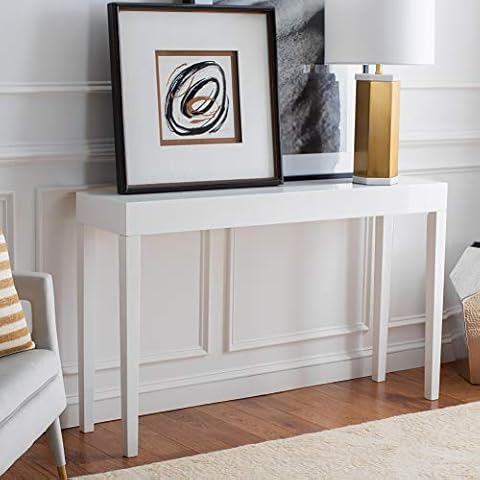 Mesa consola blanca escandinava Safavieh Kayson Cover
