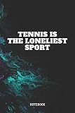  Notebook: Tennis Game Planner / Organizer / Lined Notebook (6\" x 9\")
