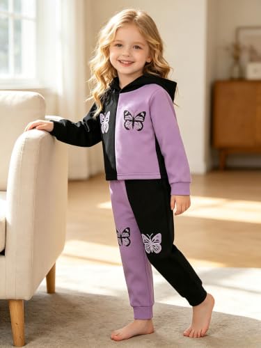 Image of Kid Toddler Girl Clothes - Tie Dye Hoodie Sweatshirt Girl Outfits Pullover Jogger Hooded Sweatpant Set
