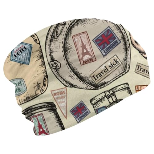 Eslifey Gorro de invierno para hombre y mujer, diseño vintage de loto étnico, elefante, casual, suave y cálido, Multicolor 2, Talla única