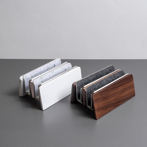 Soporte Vertical Ajustable para Laptop Raico de Madera de Nogal miniatura 3