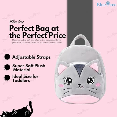 Image of blue tree Cute Kids Backpack Toddler Bag Plush Animal Cartoon Mini Travel Bag for Baby Girl Boy 1-6 Years, Ideal for Gifting for Kids