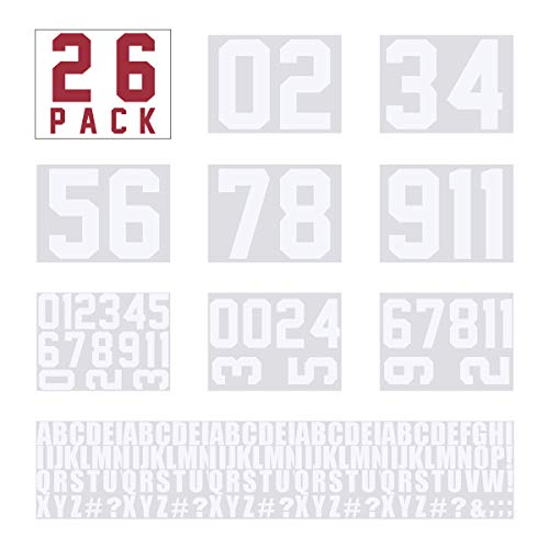 HTVRONT White Iron on Letters for Clothing, 280 Pieces Iron on Letters