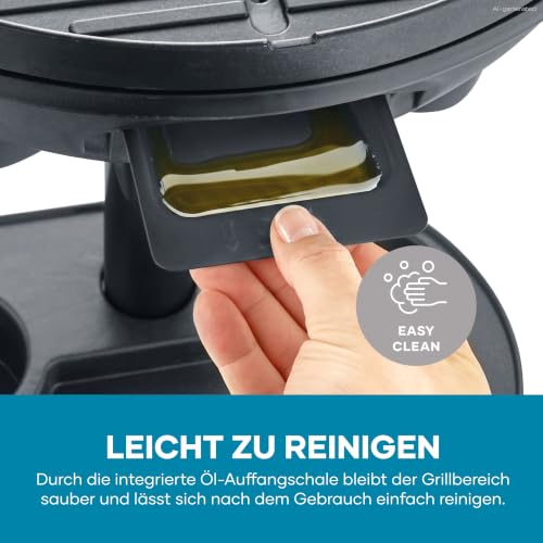 Foto von SEVERIN Barbecue-/Standgrill mit Haube, Elektrogrill mit Thermostat, Grillplatte mit keramischer Beschichtung, 2.000W, Grillfläche Ø 41 cm, Matt Schwarz, PG 8541