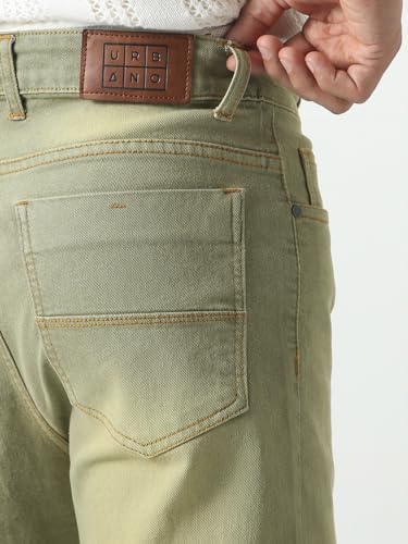 Image of Urbano Fashion Men's Straight Fit Heavy Washed Jeans Stretchable