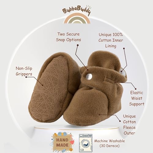 Unisex Cozy Fleece Baby Booties Cotton | Soft Sole and Non Slip4