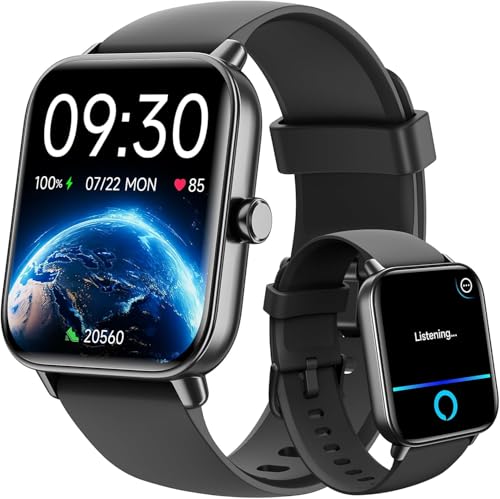 Image of Gydom Smart Watch for Men & Women, Bluetooth Calling, Alexa Built-in, 1.8" HD Display, Fitness Tracker, Heart Rate & SpO2 Monitor, Sleep Tracking, 110+ Sports, IP68 Waterproof, iPhone & Android
