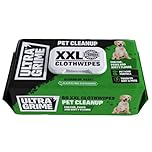 UltraGrime Pet Cleaning Wet Wipes for Dogs & Cats - Extra Large Dog Wipes for Paws, Eyes & Ears - Gentle Pet Grooming Wipes for Everyday Cleaning – (Pack of 80)