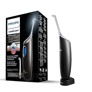Philips Sonicare AirFloss Ultra Power Flosser, 2020 Edition, interdentale reiniger voor het verwijderen van plaque - zwart - HX8438/03
