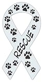 Ribbon Shaped Magnets: Rescue (Dogs, Cats) Paw Design | Cars, Trucks, Support