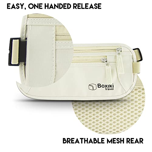 Boxiki Travel Hidden Money Belt for Men & Women - RFID Blocking Waist Pack for Passport, Wallet & Phone - Safe and… - Image 5