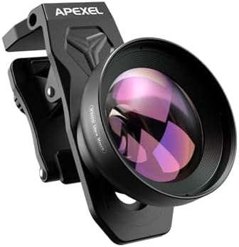 APEXEL 100Ultra Macro Lens - Enhanced Version Smartphone Lens for iPhone, Samsung, Pixel | Professional Macro Photography of Flowers, Iinsects, Jewelry, Food Details and Other Small Objects