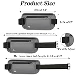 Gray Hidden Money Belt for Travel for Men, Waist Wallet Anti Theft, RFID Passport Holder For Travel Men Or Women, Money Pouch, RFID Passport Holder - Image 2