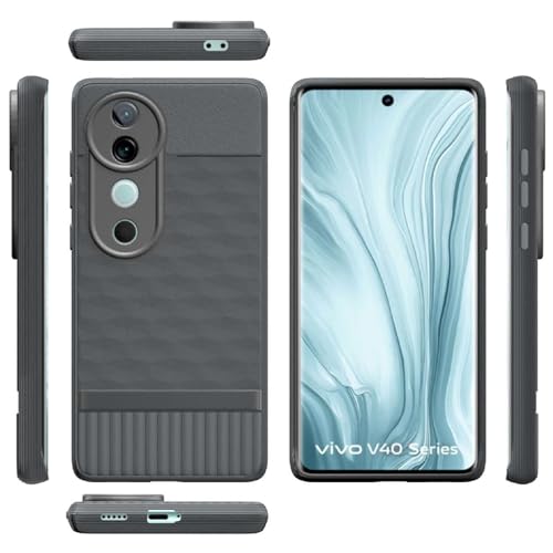 Image of Shockproof Case for Vivo V40 5G / V40 Pro 5G | Full Camera Protection | TPU Flexible Back Cover for Vivo V40 5G / V40 Pro 5G (Graphite Grey)