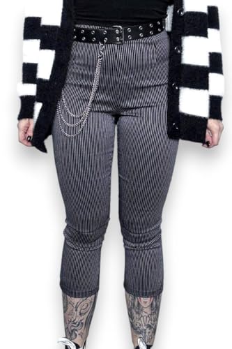 Ro Rox Pinstripe Capris - 1950s Vintage Alternative Goth Office Trousers Pants