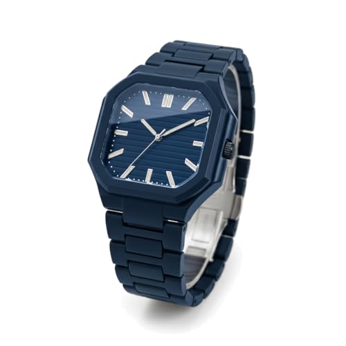 Image of Shocknshop Minimalist Creative Square Analog Casual Plastic Chain Strap Wrist Watch for Men Boys -WCH382