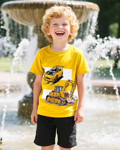 Boys T Shirts, Toddler Boys Graphic Tees, Boy Short Sleeve Tee Shirts Tops for 3-8 Years Kids3