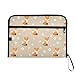 ALAZA Daisy Flower Fox Cartoon Expandable Filing Folder Storage Organiser Box Files, 13 Pockets Zip Filing Folders for Home or Office Documents
