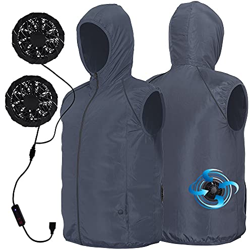 Tragbare Kühlweste für Klimaanlage, Verdunstungskühlung (Farbe: Grau, Größe: XXXXL) Cover