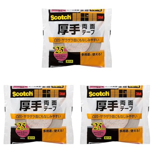 3M ʃe[v  25mm 15m XRb` PAD-25 |X^[ ׃jA ʉ 炴 (× 3)