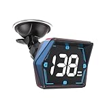 Dyno Racing GPS HUD Speedometer Heads-Up Digital Display Guage Speed,Compass,Overspeed Alarm with Rotary Suction Cup Holder USB Power