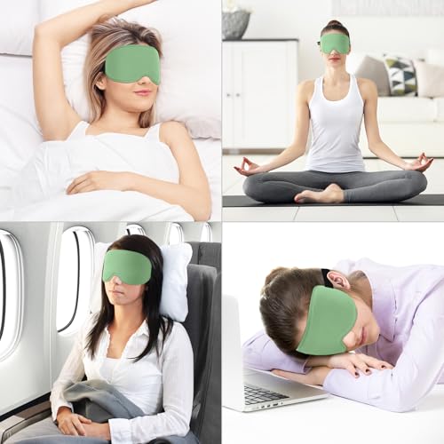 Miniatura 9 de Gritin 100 Anti-Luz Antifaz Para Dormir, Máscara Dormir Para Mujer Y Hombre, Sin Presión Ocular Para Durmientes De Lado - Con Correa Ajustable Y Tapones, Ultrasuave Y Cómodo Para Dormir, Viajar