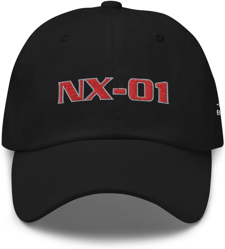 Star Trek: Enterprise NX-01 Logo Classic Dad Hat, Adjustable Baseball Cap for Men and Women, Officially Licensed Ball Cap Black