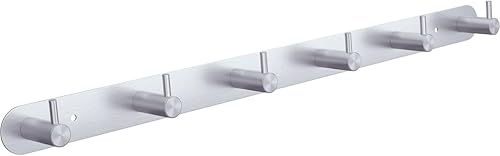 Miniatura 11 de DGYB Perchero Grande de Pared con 6 Ganchos Negros de Acero Inoxidable de 16 Pulgadas Colgador de Toallas para Baño Dormitorio Recibidor Entrada