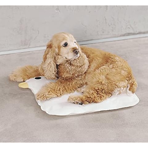PURROOM Pet Cooling Mat, Cooling Pad for Small or Medium Dogs & All Breed Cats, Eco-Friendly PVC Built-in Cooling Gel Material, 45X45CM, Cute Chick & Duck Design Cover