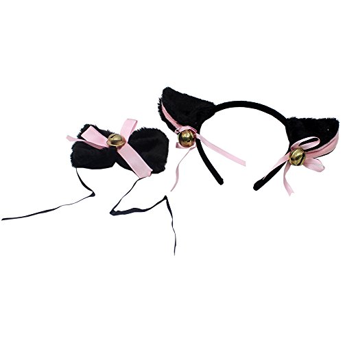 Newstarfactory Cat Cosplay Collection Ear Tail Claw Tie (Black) #TOP4